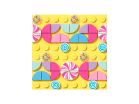 LEGO® 41944 DOTS Cukierkowa kicia: bransoletka i zawieszka na torbę