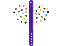 LEGO® 41945 DOTS Neonowy tygrys – bransoletka i zawieszka na torbę